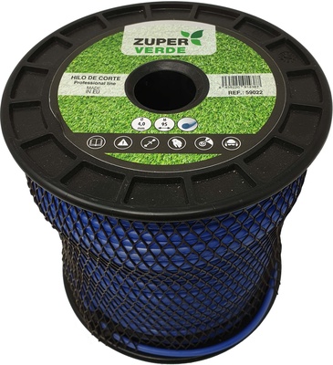 Hilo Desbrozadora Profesional Zuperverde Nylon Redondo 3x169 m Azul